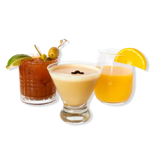 3D Cocktail Trio Transparent Glass (transparent) Medium